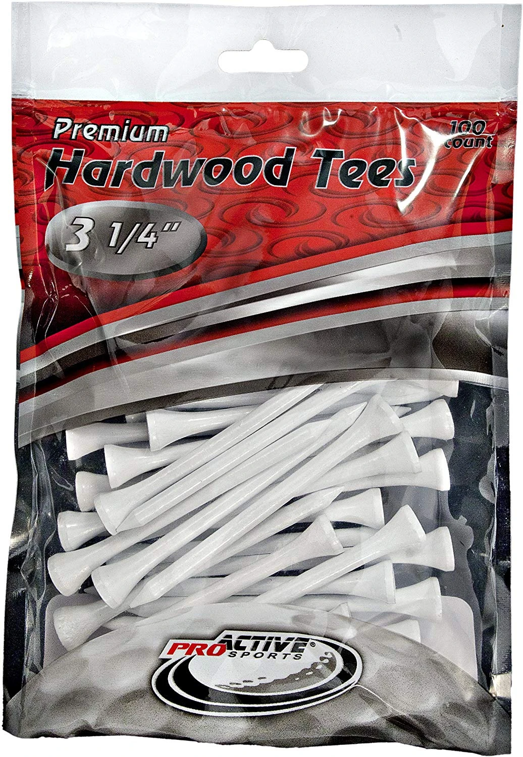 ProActive Premium Sports Hardwood Golf Tees 3.25" 100 Count