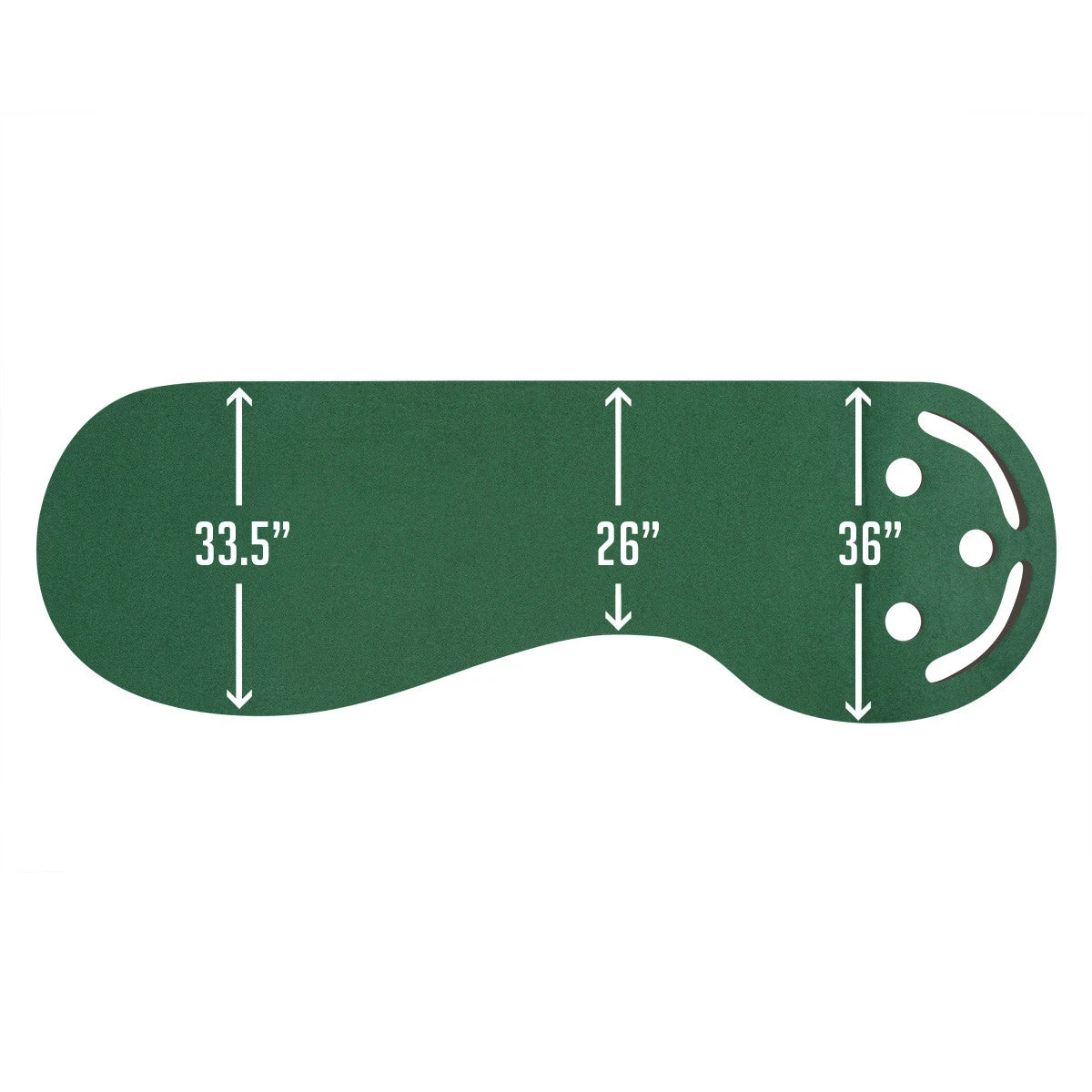 Intech Golf 3 Hole Portable Golf Putting Mat - Image 5