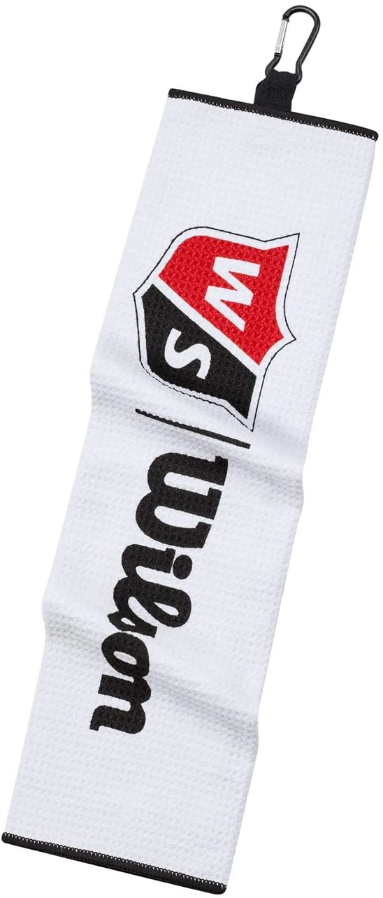 Wilson Staff Tri-Fold Waffle Golf Towel - White - 16" X 21" - Image 3